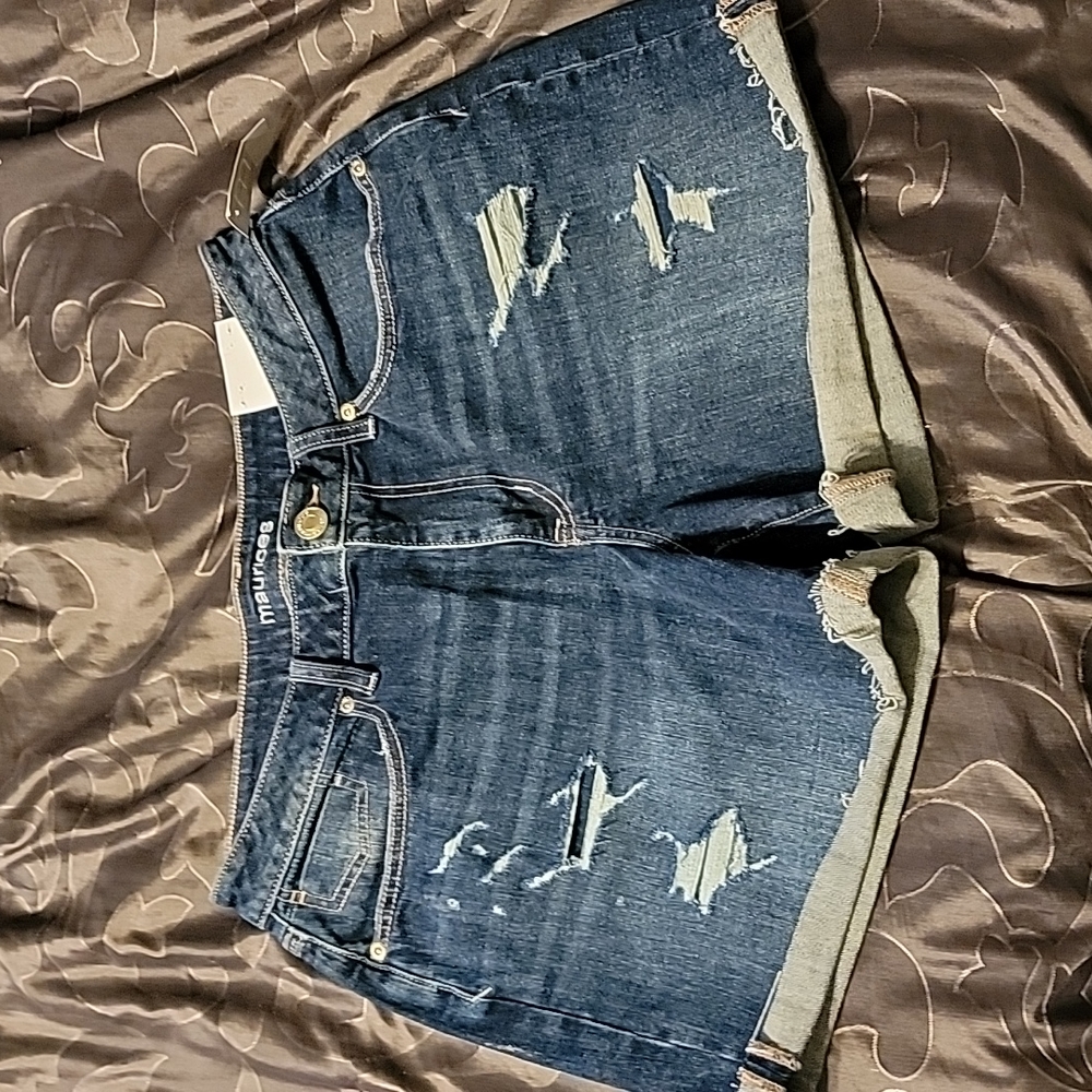 Maurices distressed denim shorts